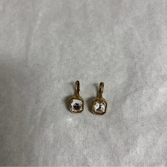 Jade& Jasper Clear Stone Stud Gold Tone Women Fashion Earrings - Picture 1 of 7